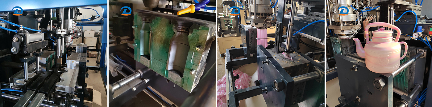 ماكينة نفخ زجاجات تنظيف المرحاض ذات اللونين ذات المسمار المزدوج عالية السرعة