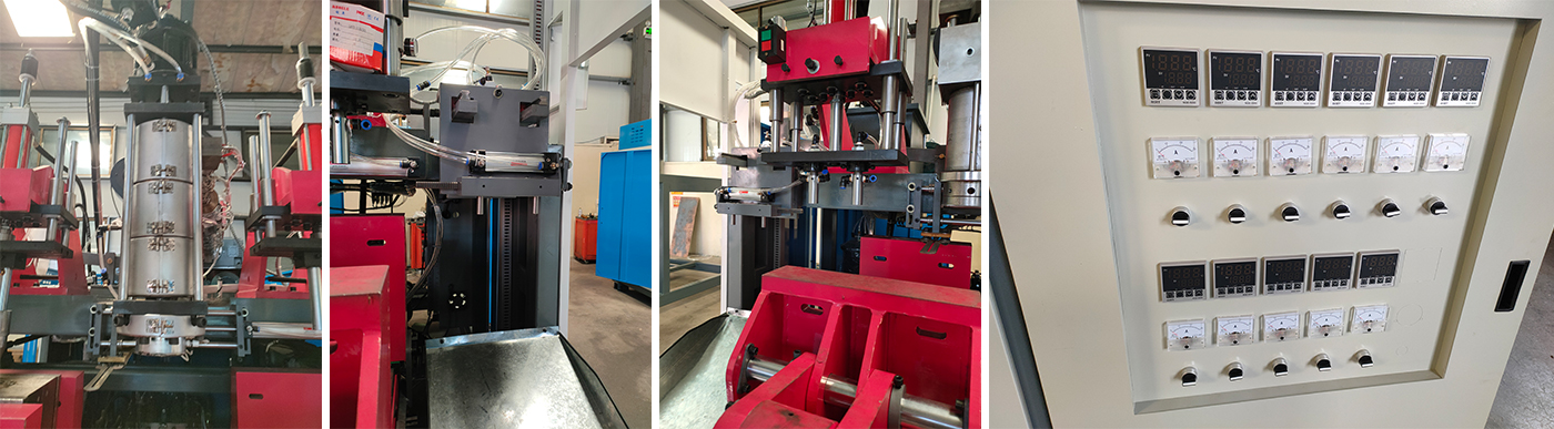 آلة نفخ أسطوانة الزيت البلاستيكية ذات الرأس الواحد الأوتوماتيكية بالكامل 1L/5L